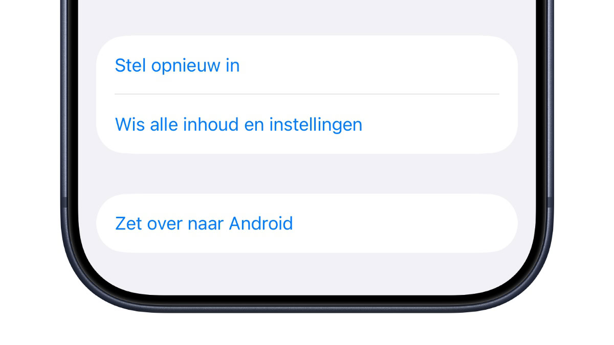 Zet over naar Android iOS 26.3