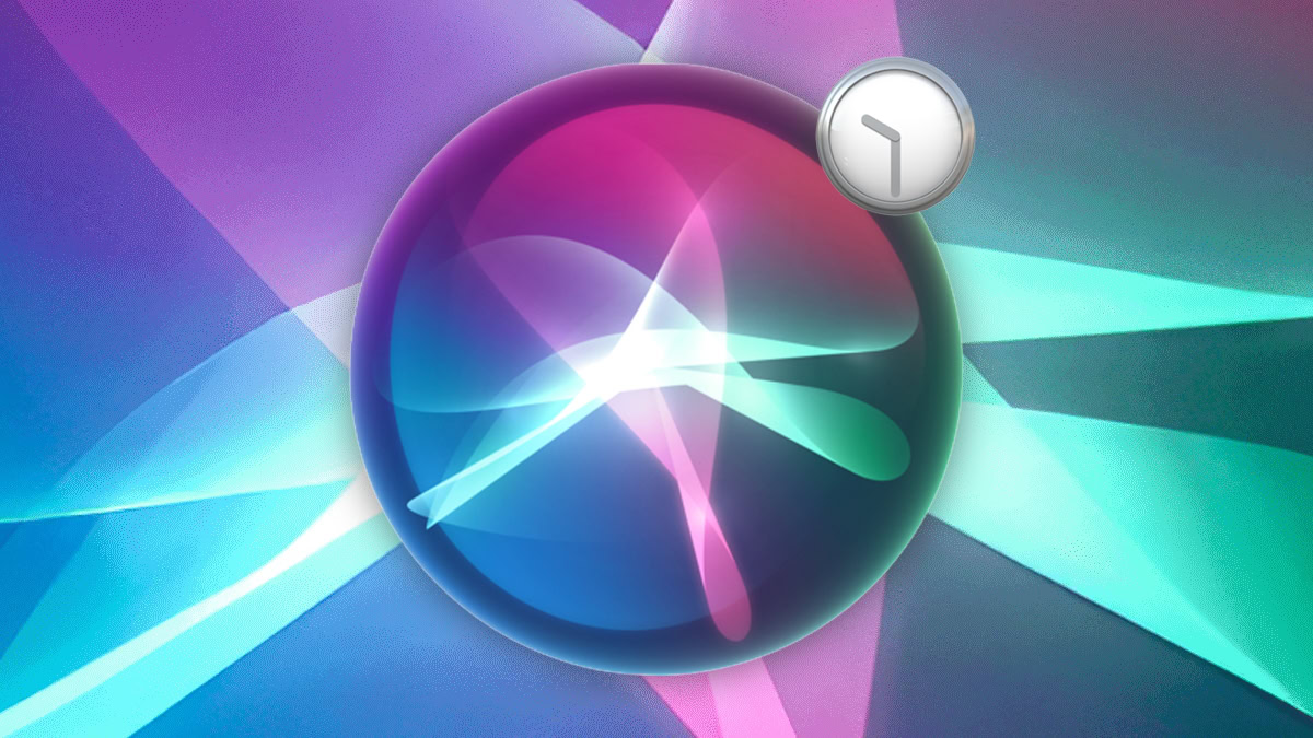 Siri logo met klok-emoji