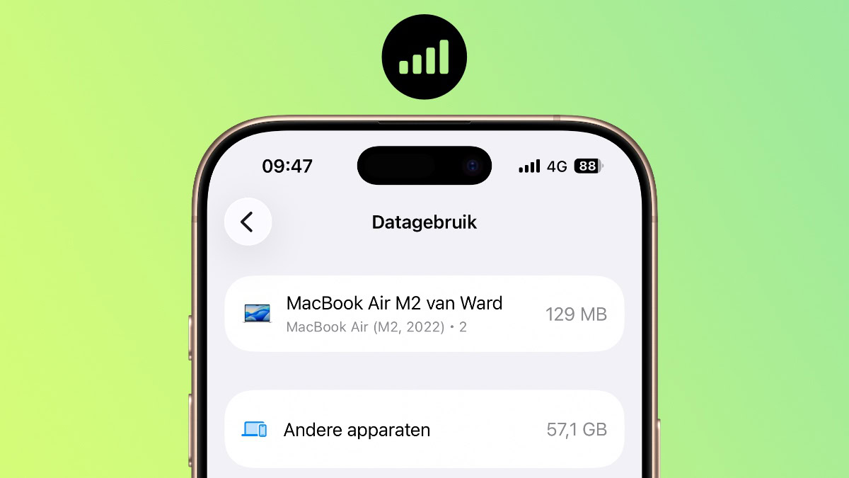Dataverbruik persoonlijke hotspot