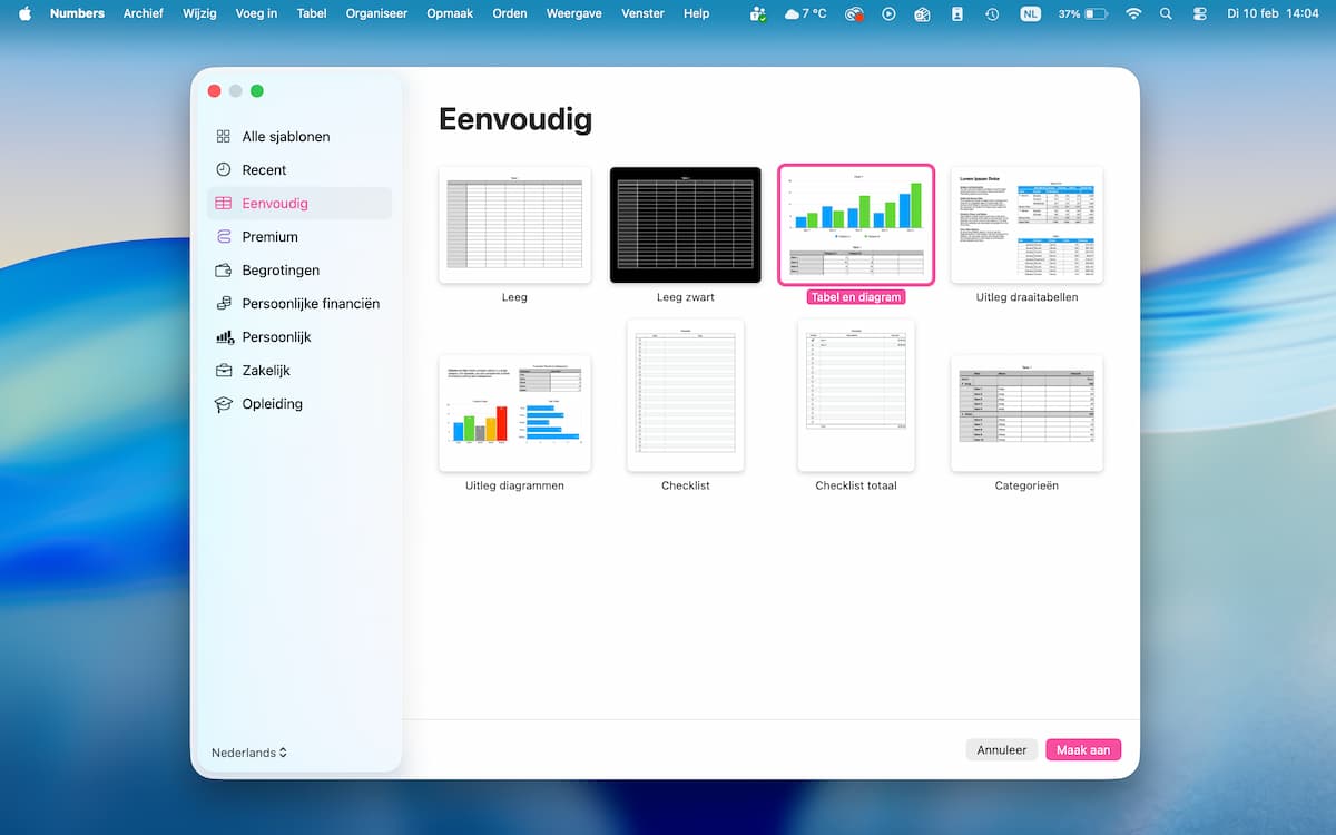 Instructiefoto: Sjablonen