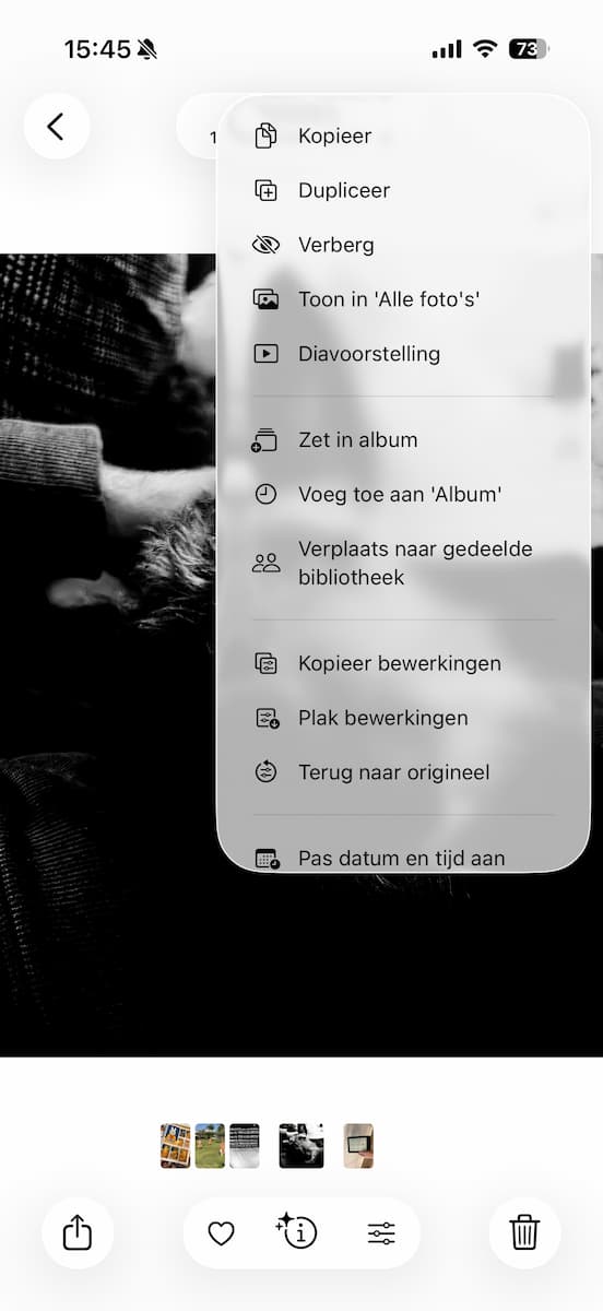 Instructiefoto: Plak bewerkingen