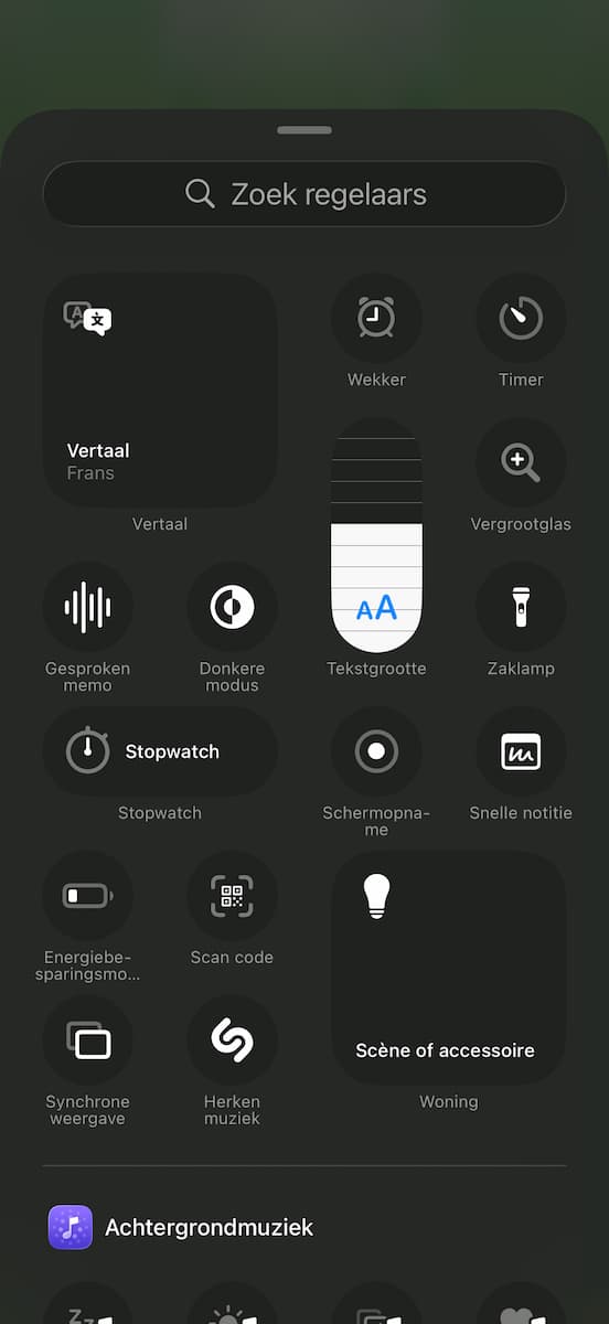 Instructiefoto: Voeg deze knop toe