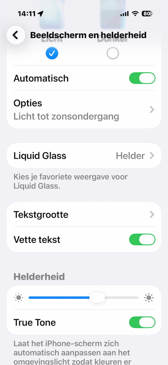 Instructiefoto: Vette tekst