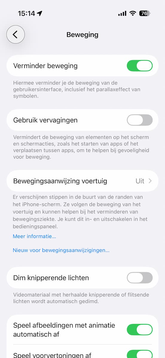 Instructiefoto: Verminder beweging