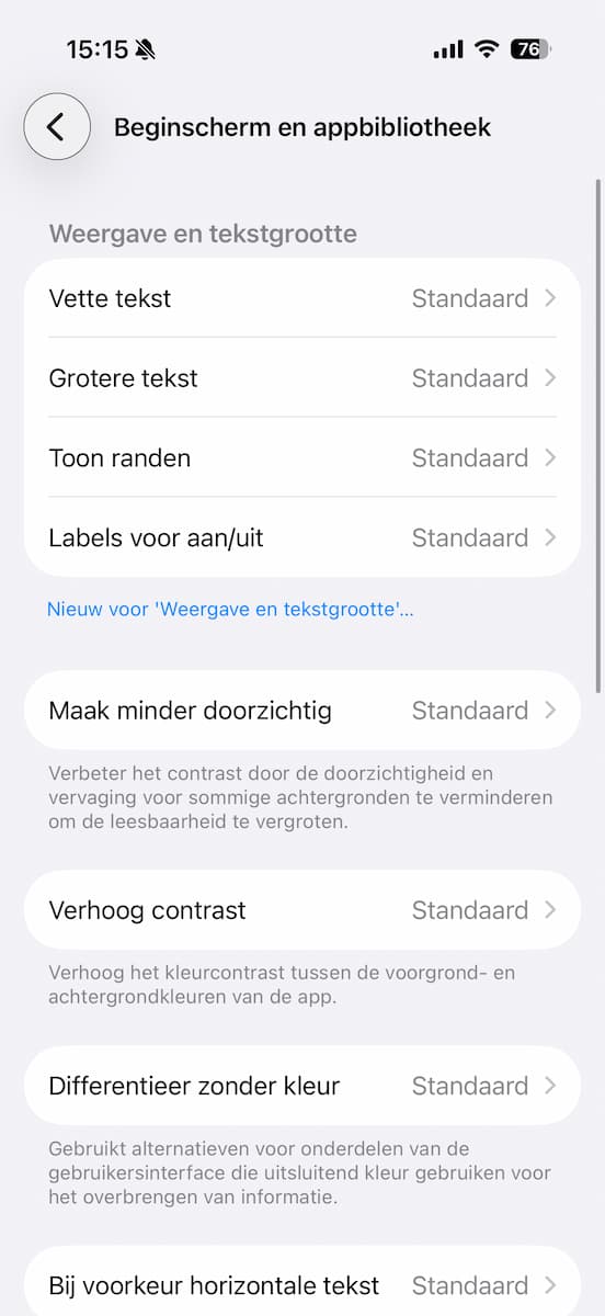 Instructiefoto: Per app