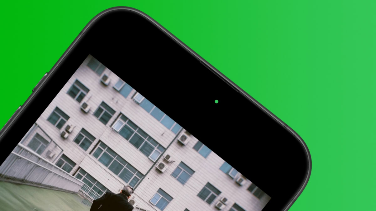 iPhone met groene stip