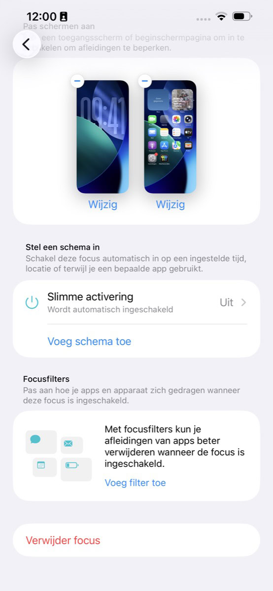 Instellingen voor Voeg schema toe