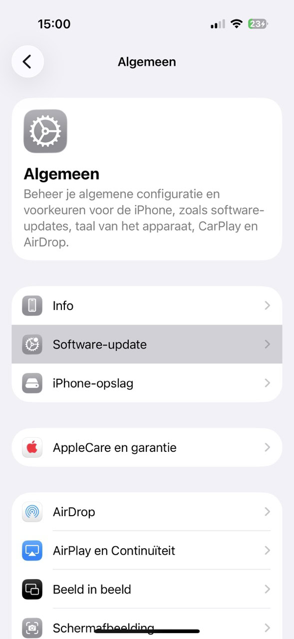 Instructiefoto: iPhone updaten