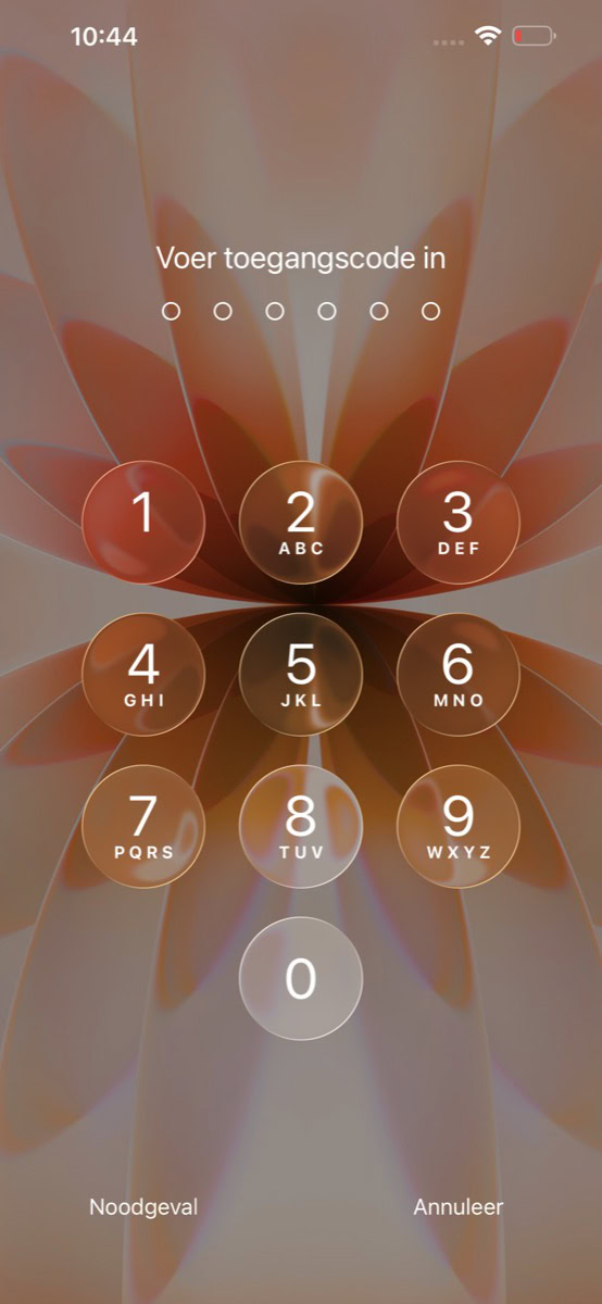 Vergrendelscherm iPhone met Noodgeval-knop