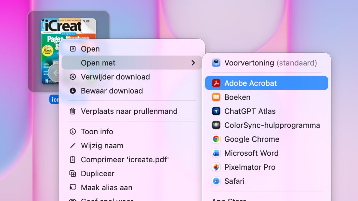 Open met andere app