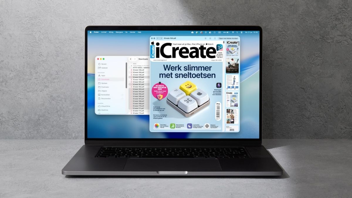 MacBook met Snelle weergave geopend