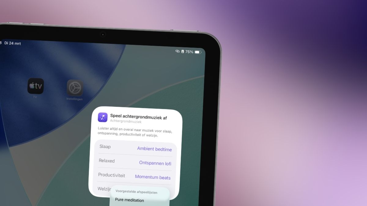 Speel achtergrondmuziek af