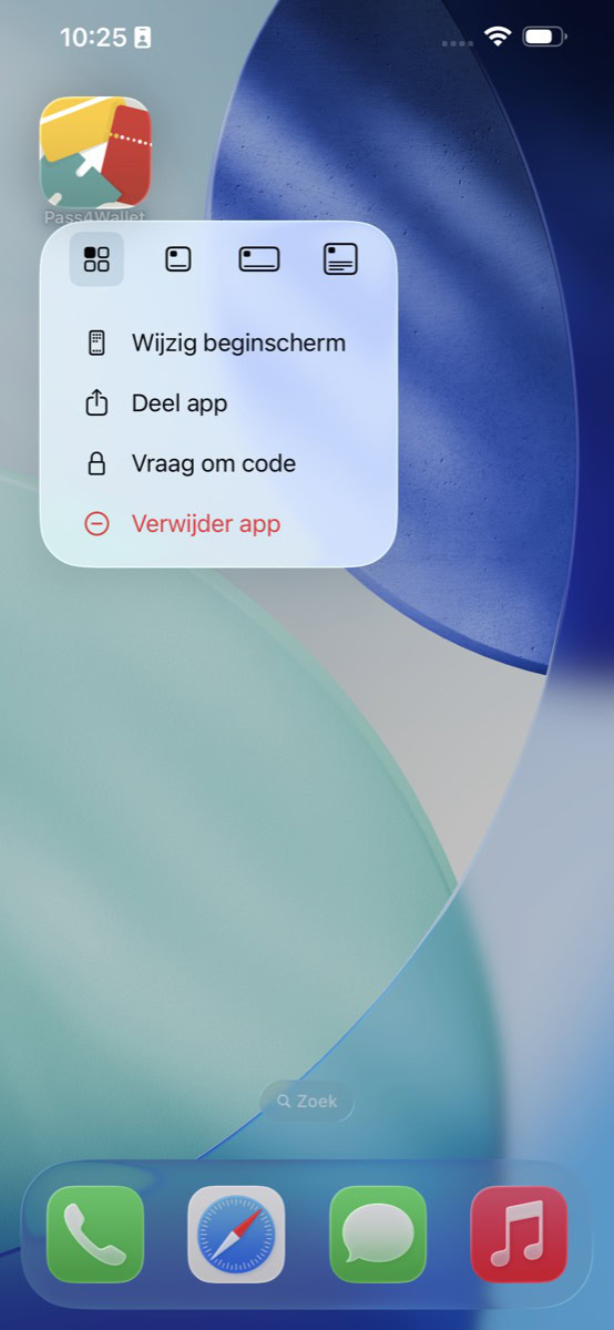 App met 'Vraag om code'