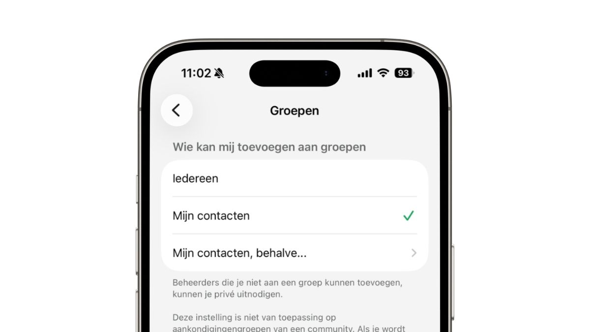 Toevoegen aan groepen in Whatsapp