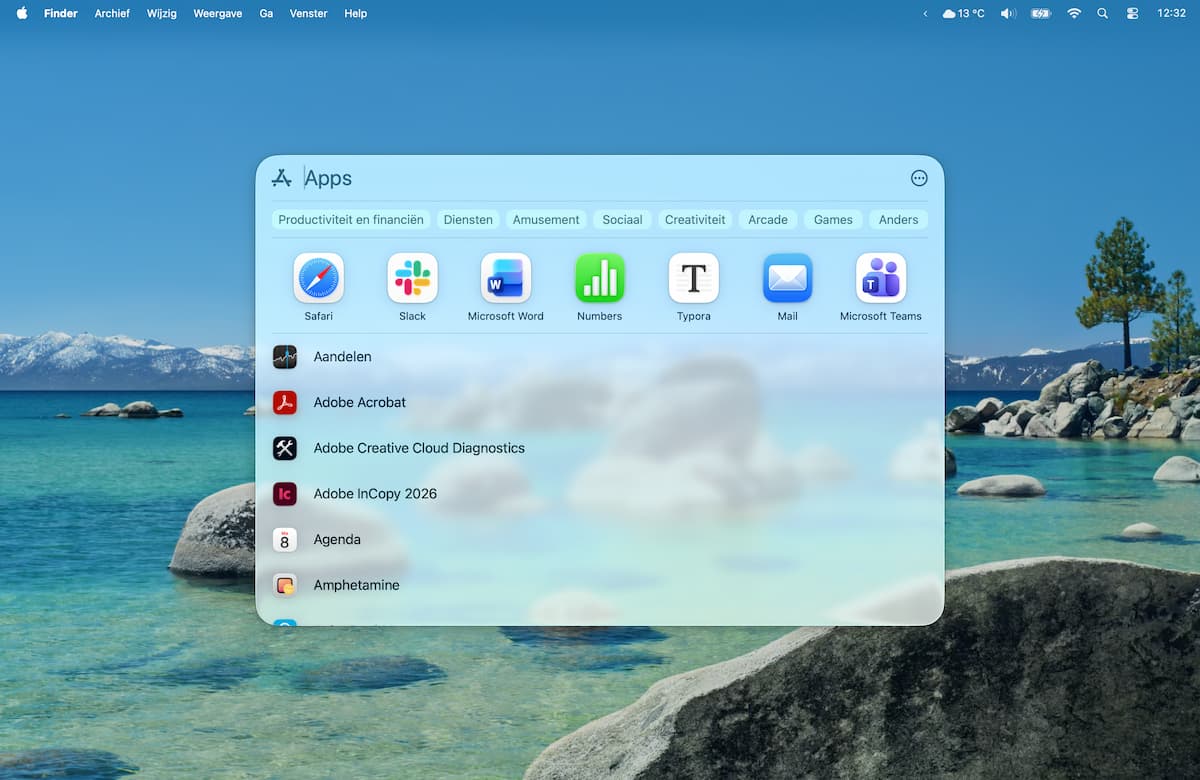 Instructiefoto: Appsweergave
