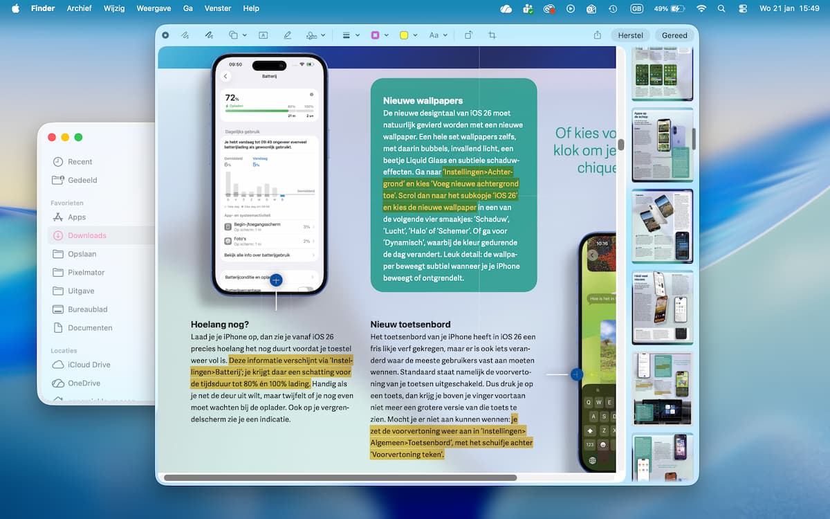 Instructiefoto: Bewerken
