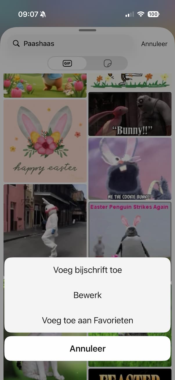 Fijne Pasen sturen in Whatsapp