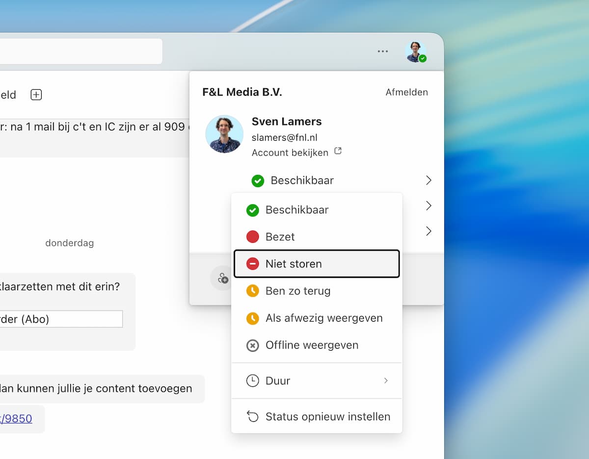 Instructiefoto: Stoor me niet