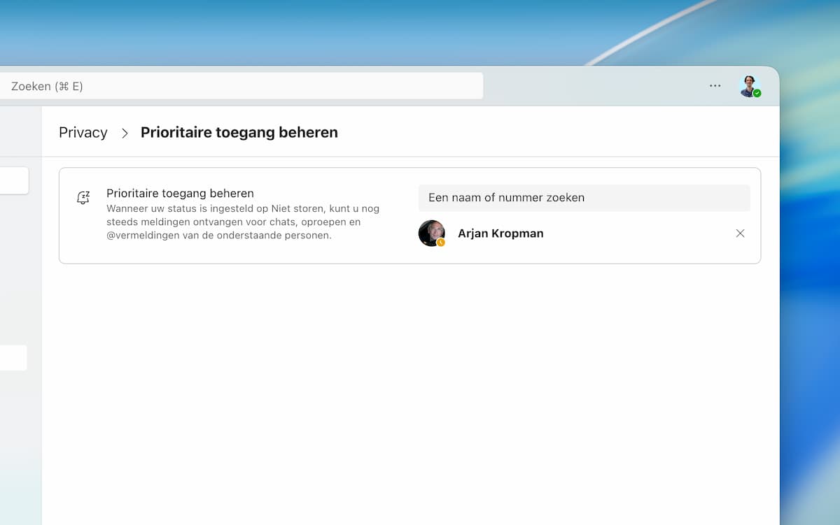 Instructiefoto: Geef mensen prio