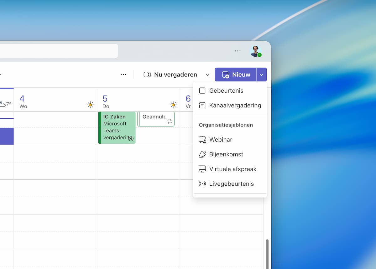Instructiefoto: Plan vergaderingen