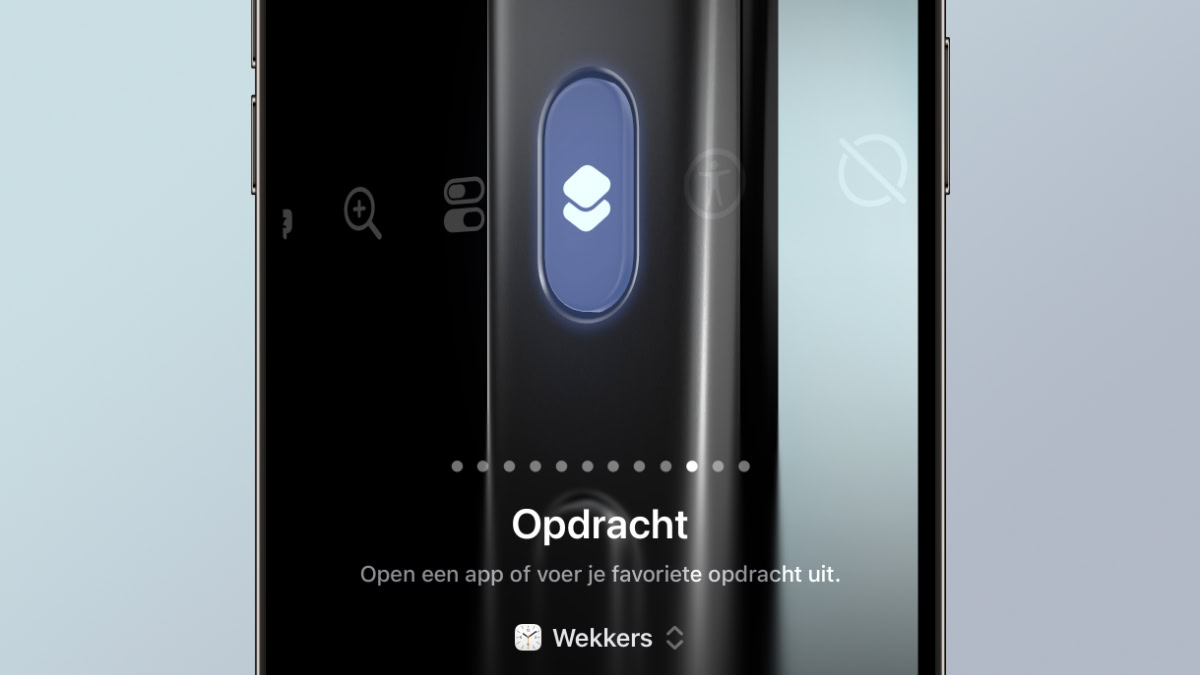 Instellingen voor Actieknop met functie Opdrachten