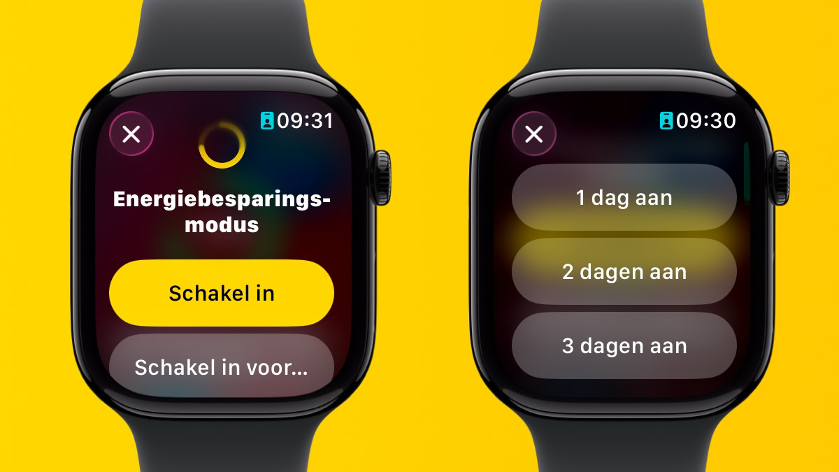 Apple Watch energiebesparingsmodus