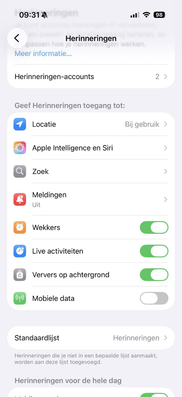 Toegang tot de wekker geven