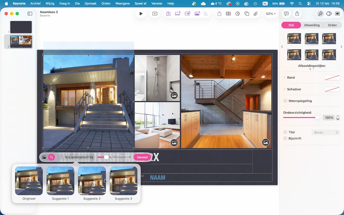 Instructiefoto: Automatisch bijsnijden