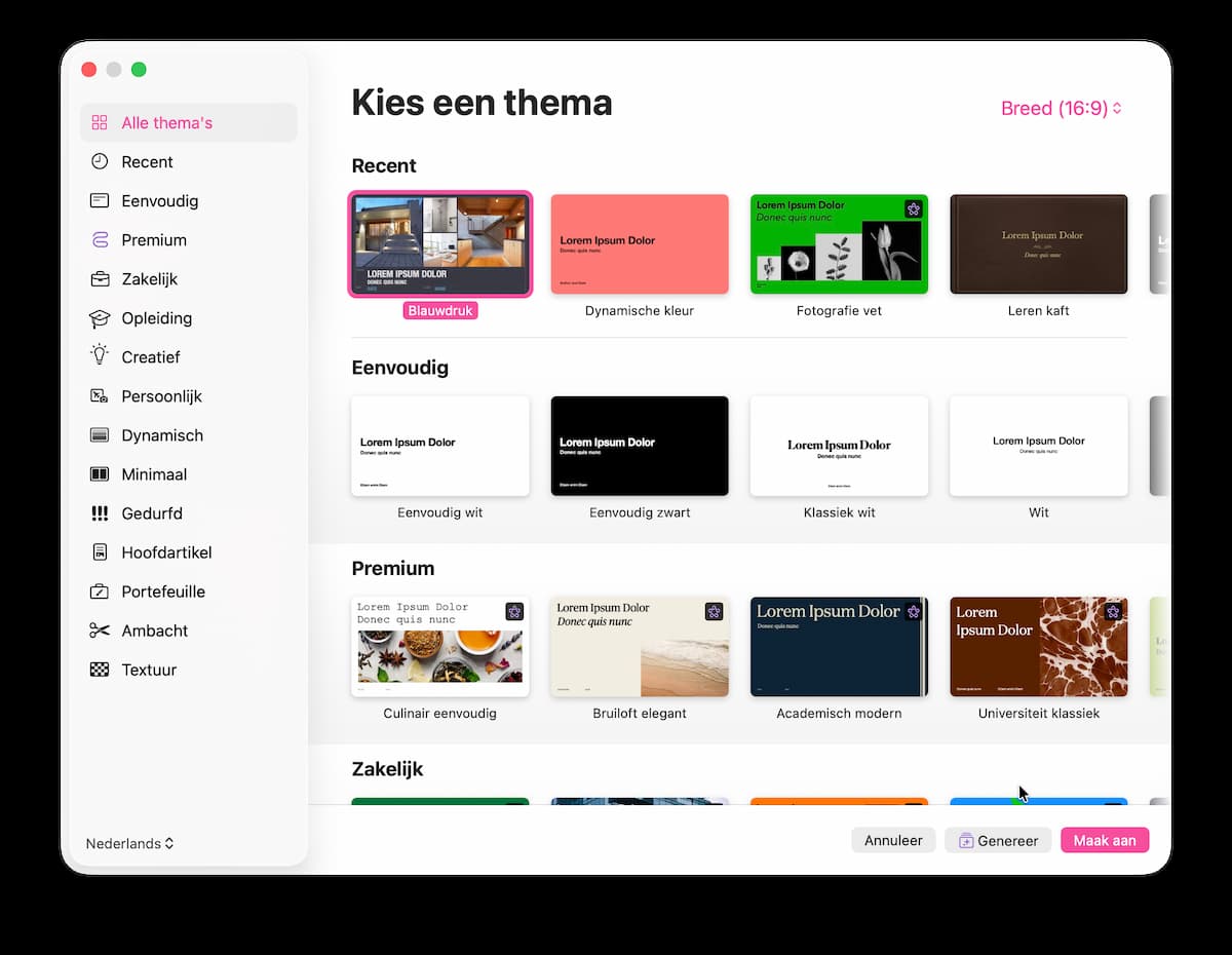 Instructiefoto: Nieuwe presentatie