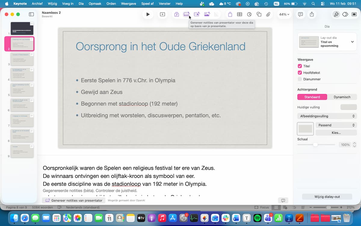 Instructiefoto: Presenatornotities