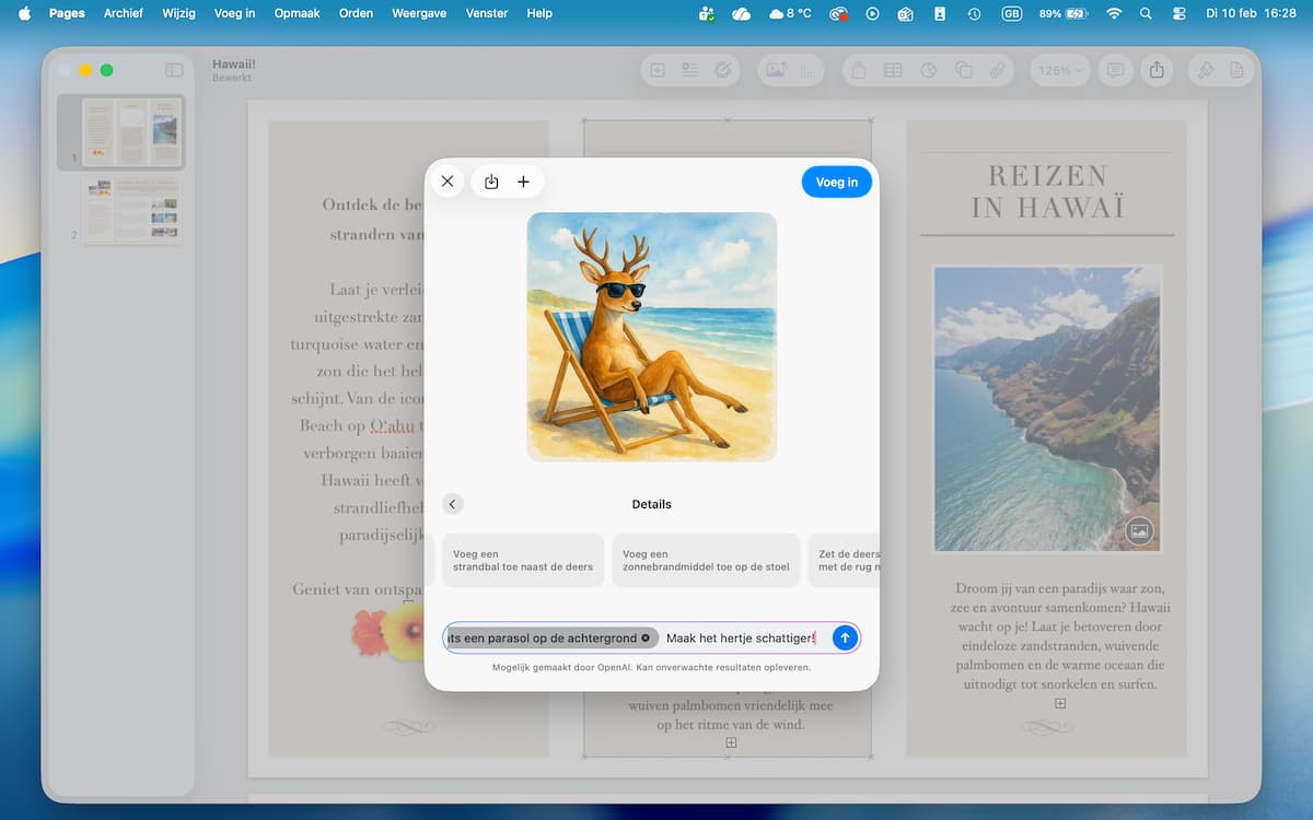 Instructiefoto: Voeg in