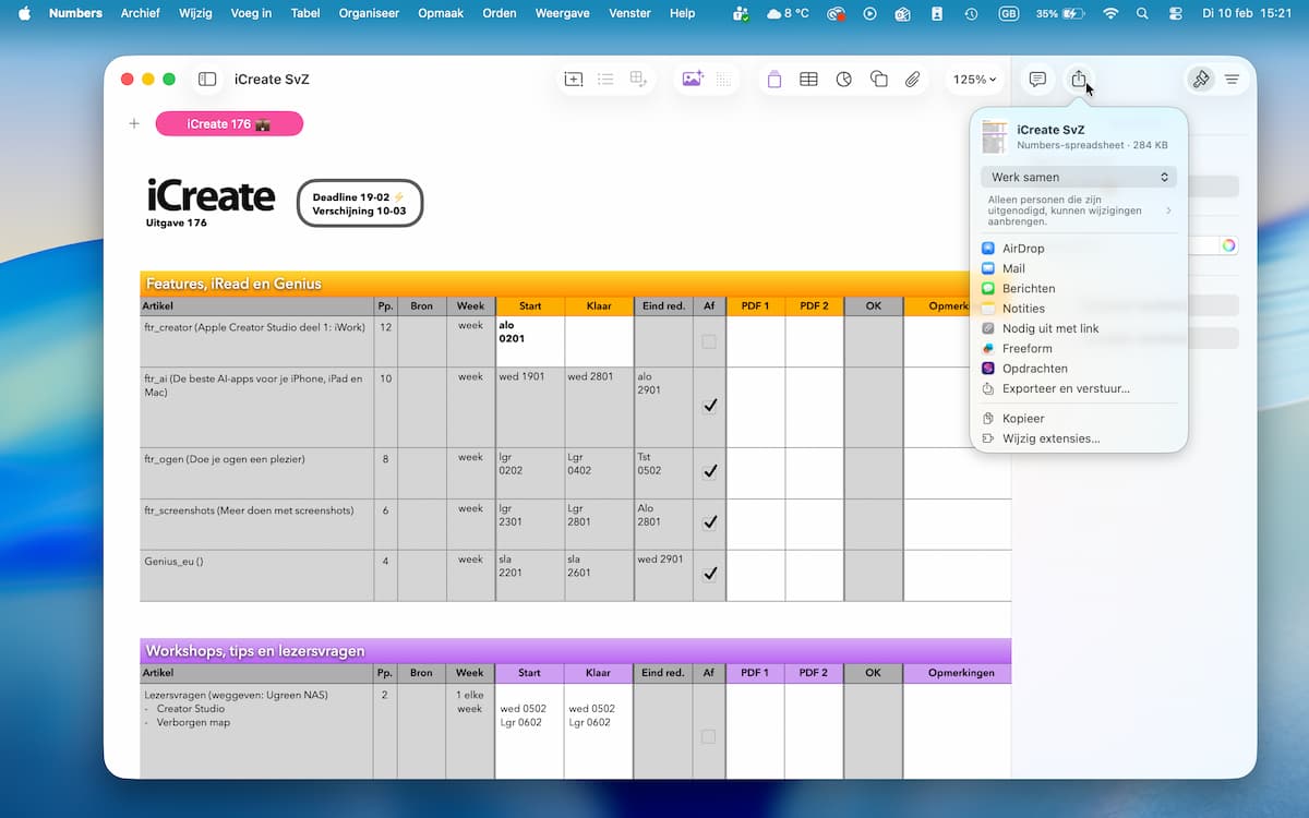 Instructiefoto: Delen