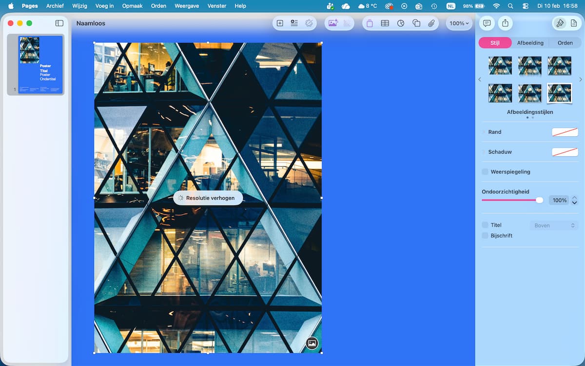 Instructiefoto: Superresolutie