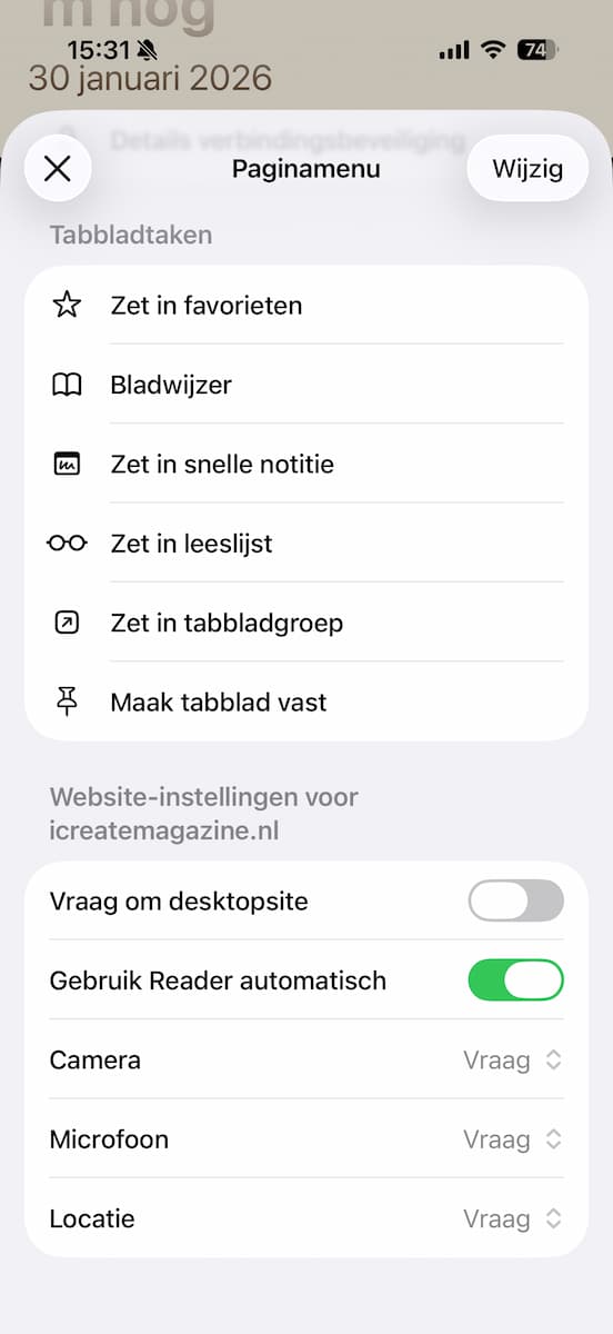 Instructiefoto: Altijd de Reader
