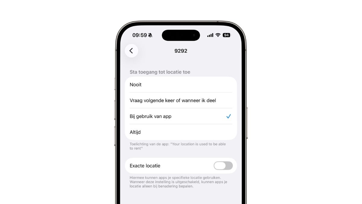 locatie instellingen