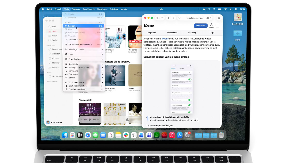 Mac dock menubalk