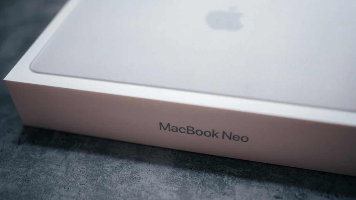 Doos van MacBook Neo
