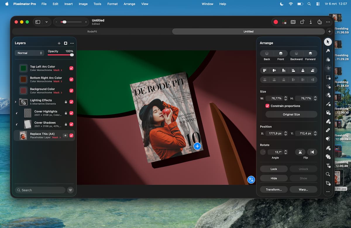 Instructiefoto: Mockup maken