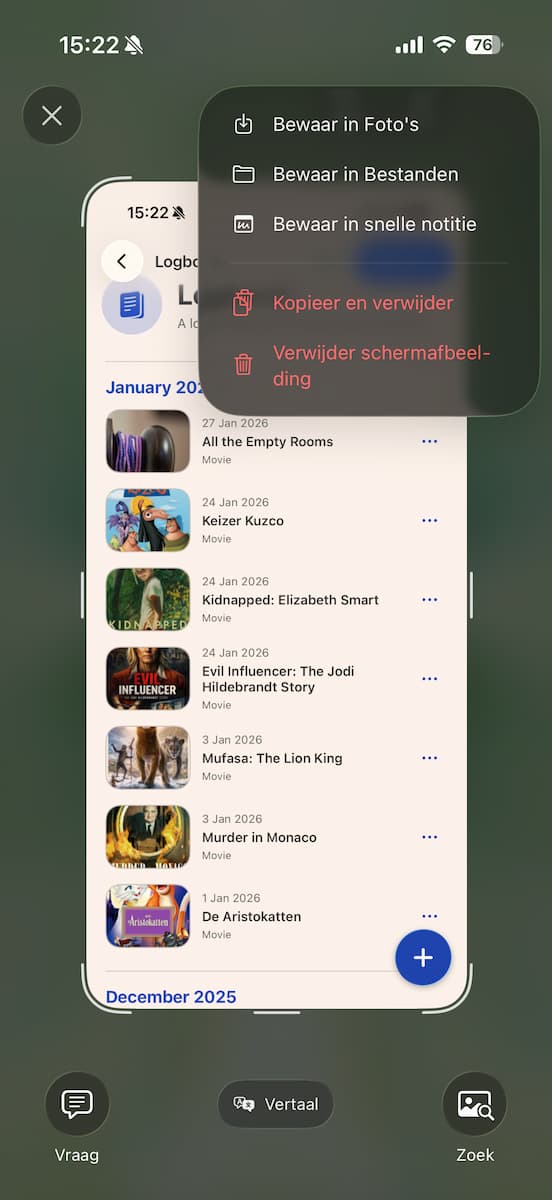 Instructiefoto: Opslaan