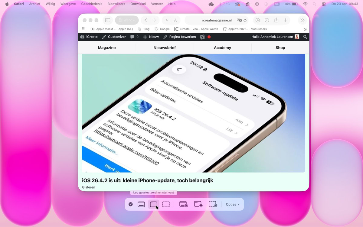 Tweede knop voor screenshots