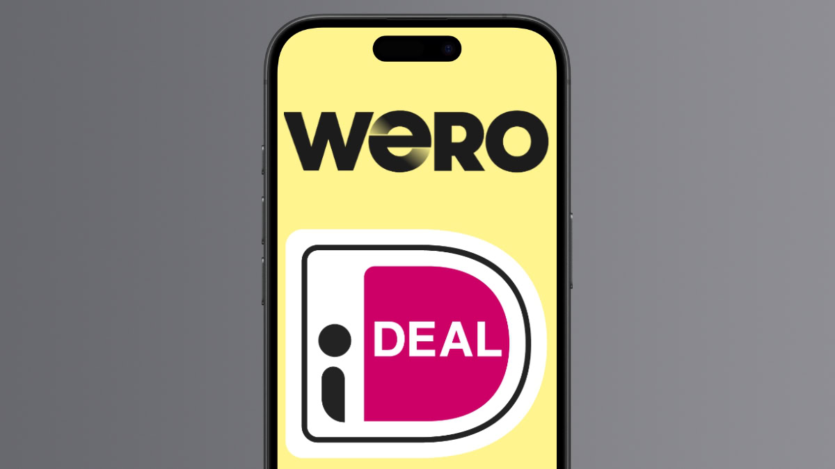 iPhone met logo's Wero en iDeal