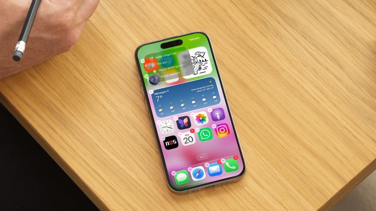 Wijzig menu thuisscherm