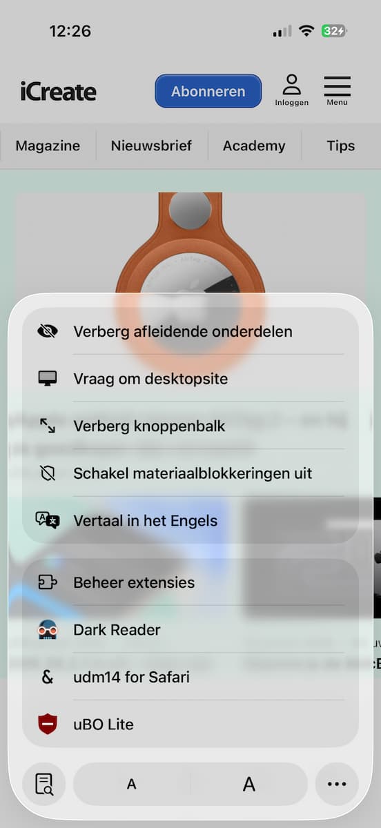 Instructiefoto: Website