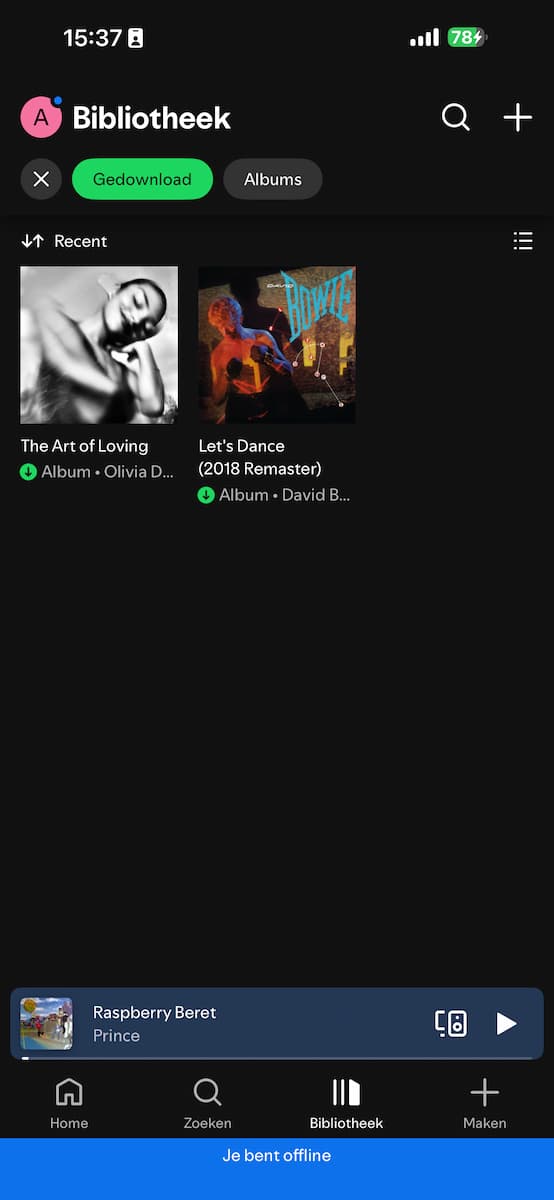 Instructiefoto: Offline