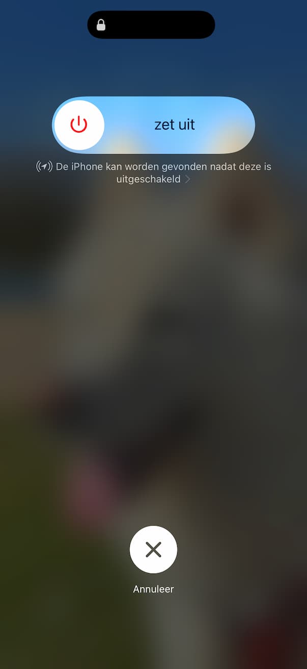 iPhone uitzetten via Bedieningspaneel