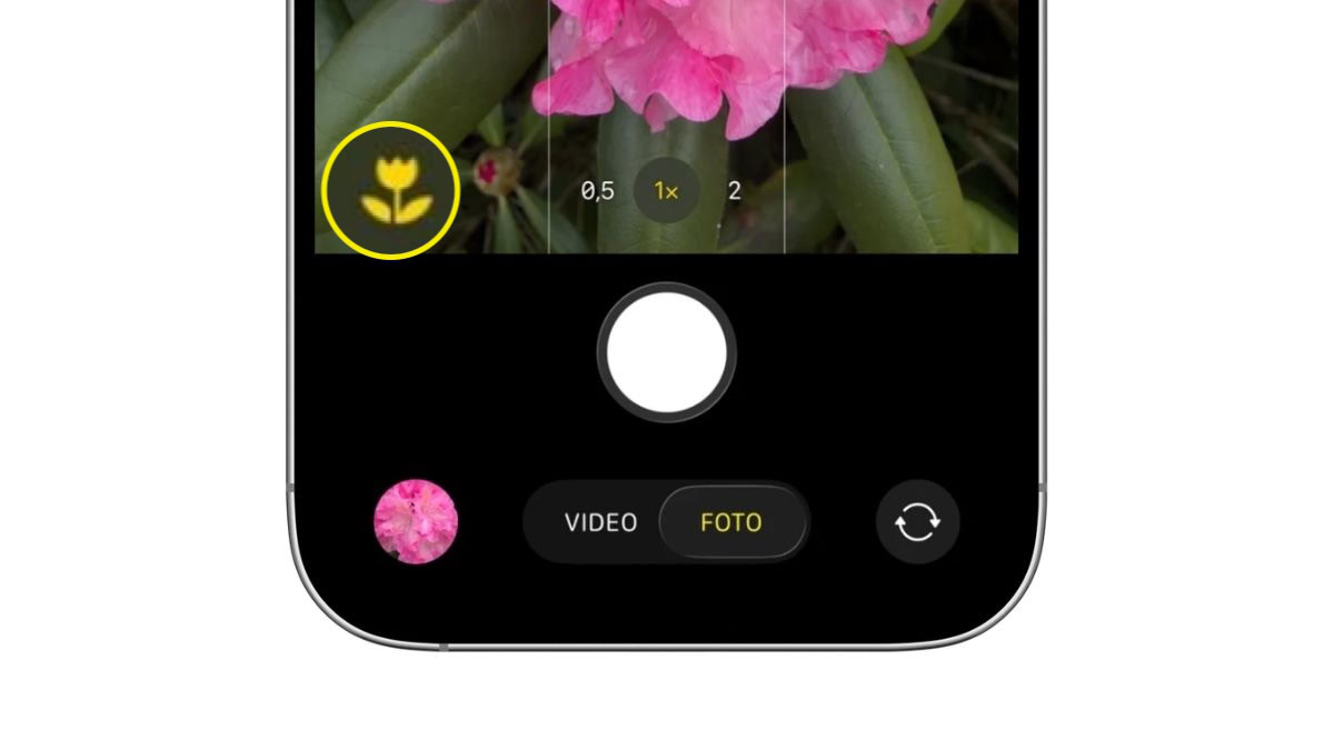 Macroregelaar uitgelicht op iPhone
