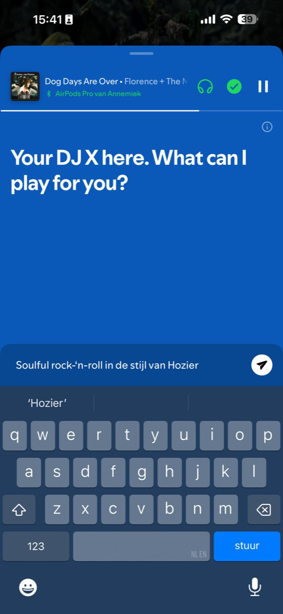 zelfgemaakte suggestie voor muziek in Spotify