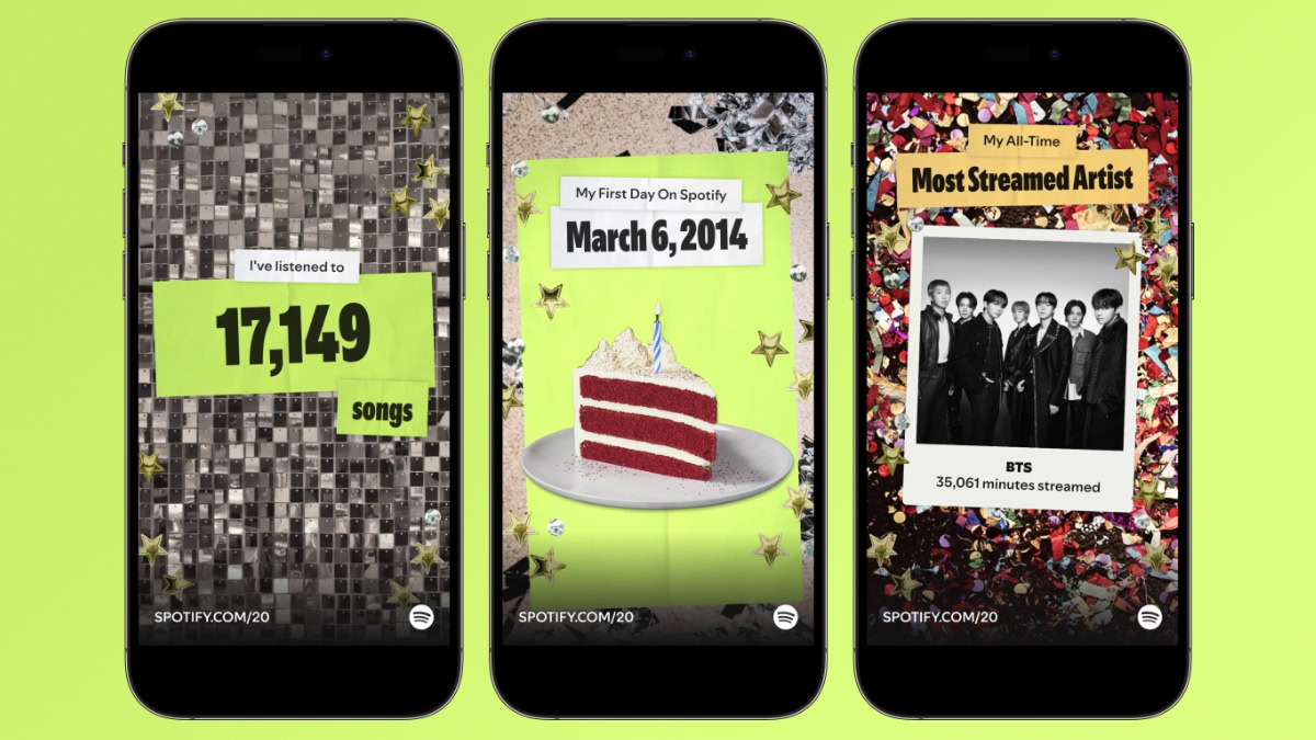 Drie iPhones met Spotify Party of the Year