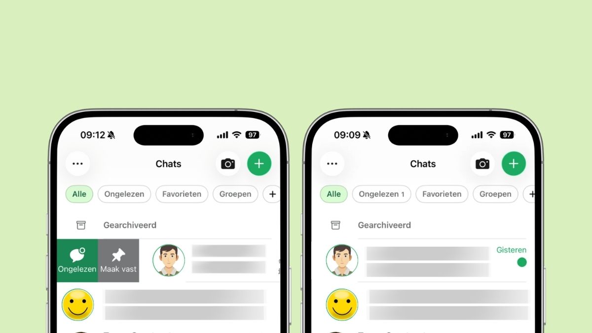 Markeer berichten als ongelezen in WhatsApp