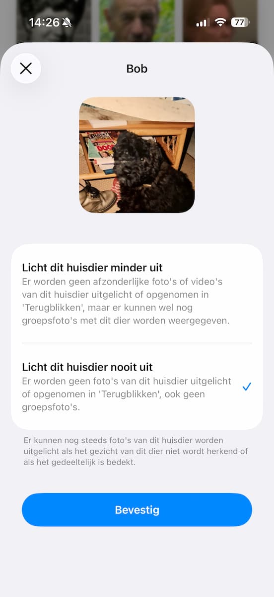 Instructiefoto: Licht niet uit